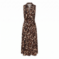 LEO Ärmelloses Blusen Kleid mit Knopfleiste und Gürtel